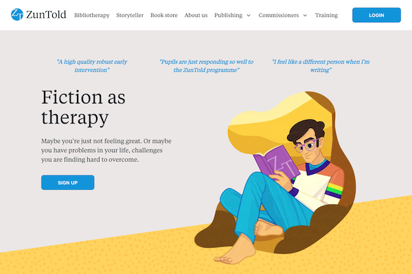 A screenshot of the Zuntold.com homepage